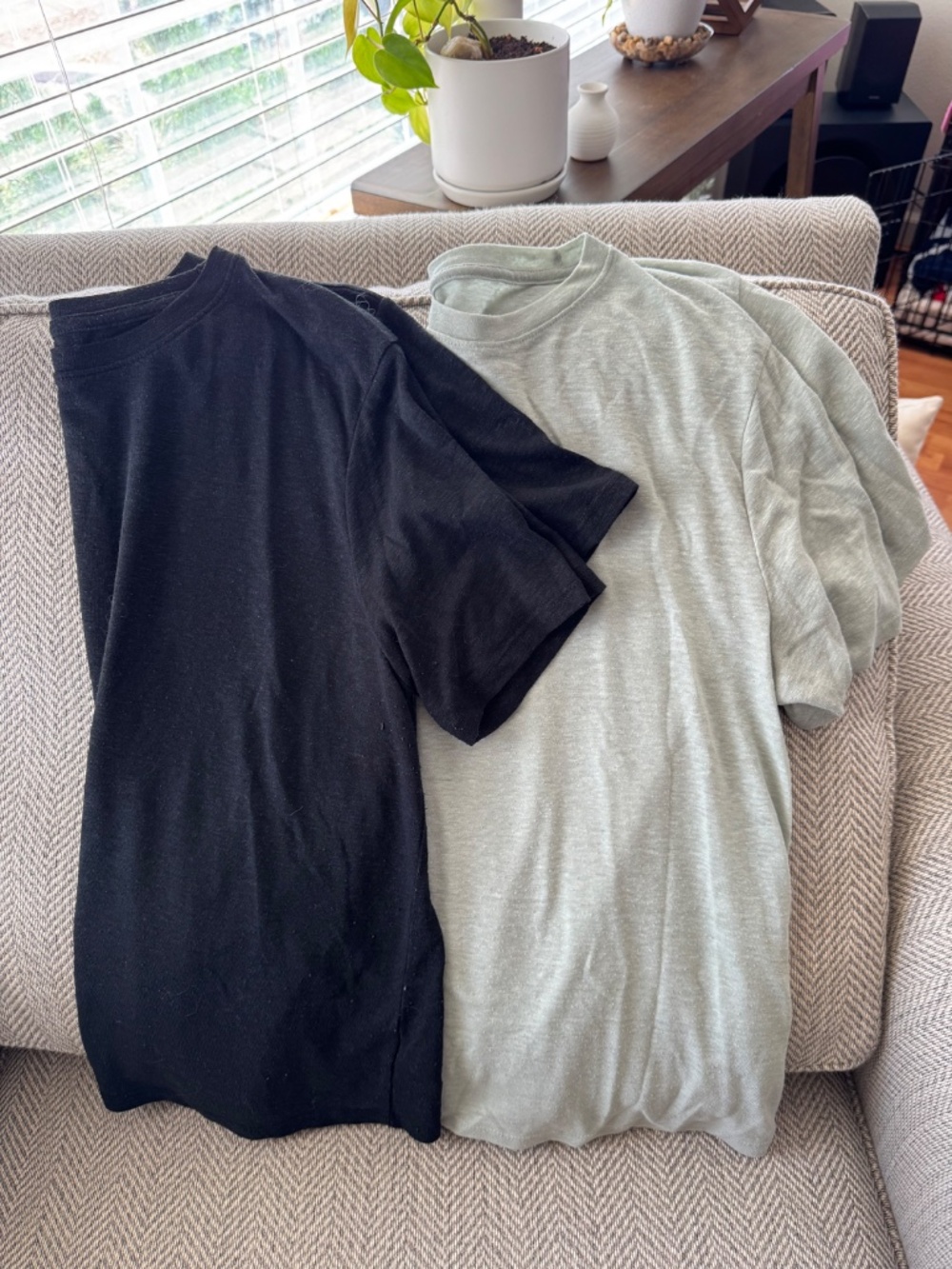 A New Day Target Linen style Tee Shirt Bundle sage green & black